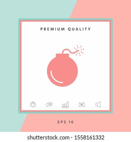 Bomb symbol icon. Graphic elements for your design