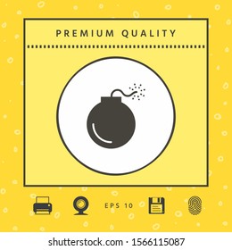 Bomb symbol icon. Graphic elements for your design
