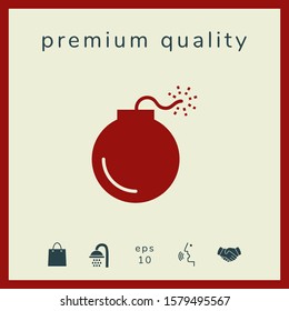 Bomb symbol icon. Graphic elements for your design