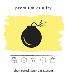 Bomb symbol icon. Graphic elements for your design