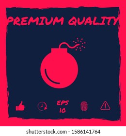 Bomb symbol icon. Graphic elements for your design
