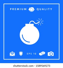 Bomb symbol icon. Graphic elements for your design