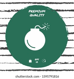 Bomb symbol icon. Graphic elements for your design