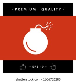 Bomb symbol icon. Graphic elements for your design