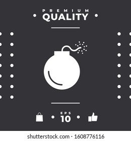 Bomb symbol icon. Graphic elements for your design