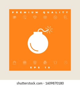 Bomb symbol icon. Graphic elements for your design