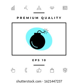 Bomb symbol icon. Graphic elements for your design