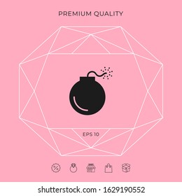 Bomb symbol icon. Graphic elements for your design