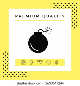 Bomb symbol icon. Graphic elements for your design