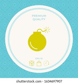 Bomb symbol icon. Graphic elements for your design