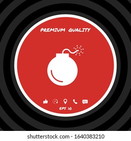 Bomb symbol icon. Graphic elements for your design