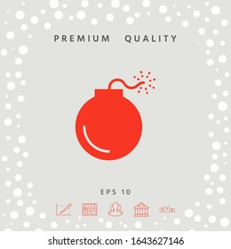 Bomb symbol icon. Graphic elements for your design