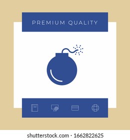 Bomb symbol icon. Graphic elements for your design