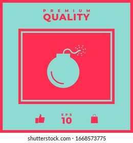 Bomb symbol icon. Graphic elements for your design