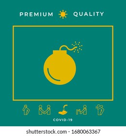 Bomb symbol icon. Graphic elements for your design