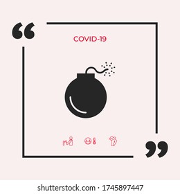 Bomb symbol icon. Graphic elements for your design