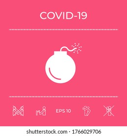 Icono de símbolo de bomba. Elementos gráficos para su diseño