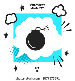 Icono de símbolo de bomba. Elementos gráficos para su diseño