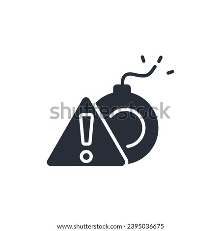 bomb threat icon. vector.Editable stroke.linear style sign for use web design,logo.Symbol illustration.