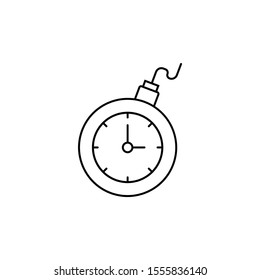 Bomb, time, clock icon. Simple line, outline vector of icons for ui and ux, website or mobile application