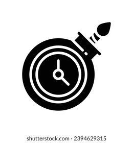 Zeitsymbol bomben. Vektorsymbol für Ihre Website, Ihr Handy, Ihre Präsentation und Ihr Logo-Design.