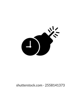 Bomb Timer logo icon. Startup, target, mission logo icon vector.