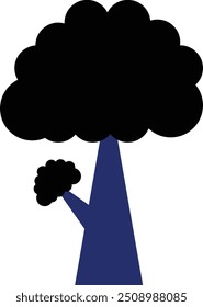 Ilustración vectorial del árbol de la bomba en un fondo transparente. 