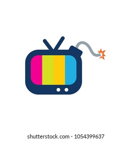 Bomb Tv Logo Icon Design