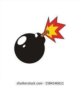 bomb vector cartoon symbol logo