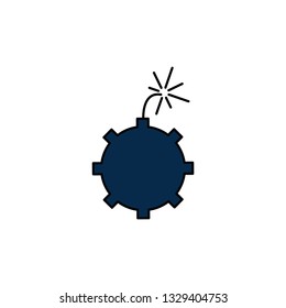 bomb vector color icon