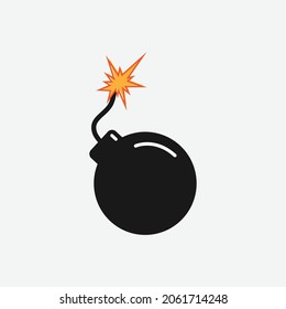 bomb vector design logo that is about to explode
