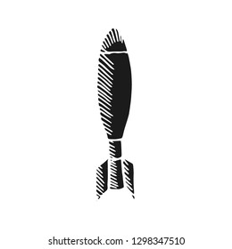 bomb vector doodle sketch isolated on white background