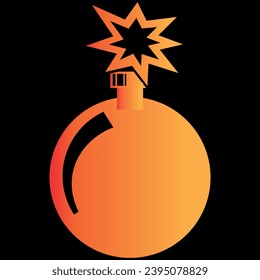 bomb vector file logo design