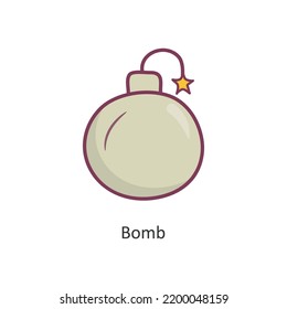 Bomb vector filled outline Icon Design illustration. Gaming Symbol on White background EPS 10 File