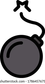 icono de color plano vector de bomba