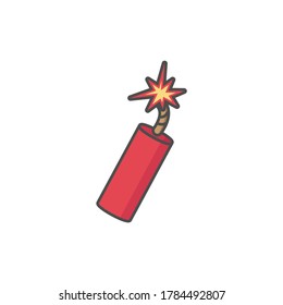 icono de diseño plano de vector de bomba