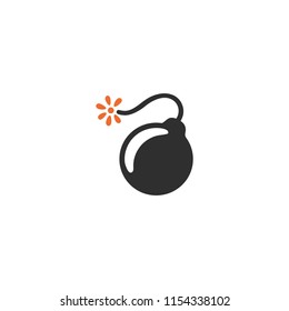 Bomb vector flat icon