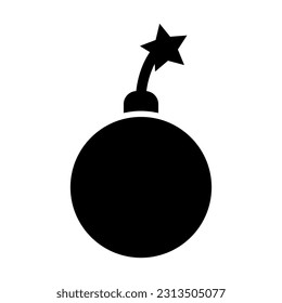 Bomb Vector Glyph Icon For Personal And Commercial Use.
