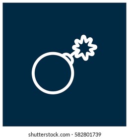 Bomb vector icon