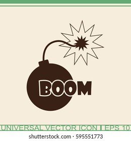 Bomb vector icon.