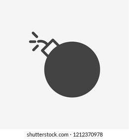 Bomb vector icon. Best modern flat pictogram illustration sign for web and mobile apps design