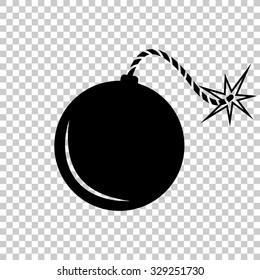 bomb vector icon - black illustration