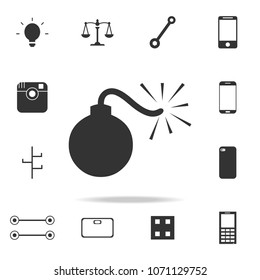 Bomb vector icon. Detailed set of web icons. Premium quality graphic design. One of the collection icons for websites, web design, mobile app on white background
