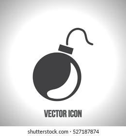 Bomb vector icon, explosive sign