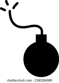 Bombe, Vektorsymbol auf weißem Hintergrund..eps
