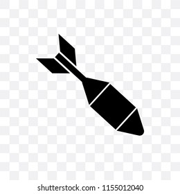 Bomb vector icon isolated on transparent background, Bomb logo concept