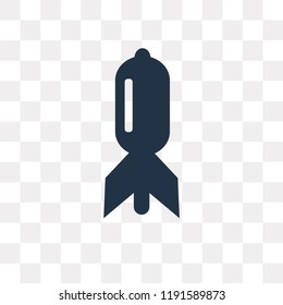 Bomb vector icon isolated on transparent background, Bomb transparency concept can be used web and mobile