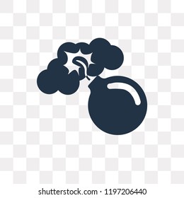 Bomb vector icon isolated on transparent background, Bomb transparency concept can be used web and mobile