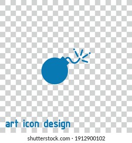 icono del vector de bomba en un fondo abstracto