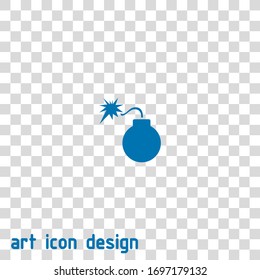 Bomb Vector Icon On White Background